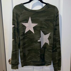 Soft long sleeve camo shirt with stars. Worn a few times. Could fit XS or S.
